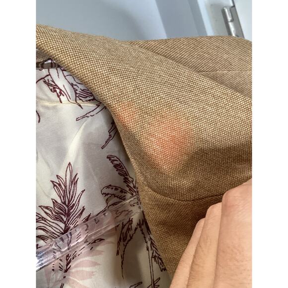 Tom Baine Men’s 3XL Solid Notch Label Blazer - Khaki - Slim Fit - READ $299 - Picture 10 of 11